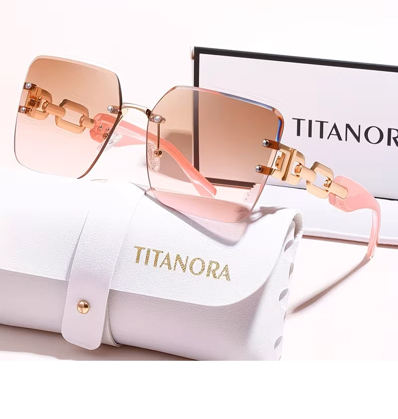 TITANORA Geometric Frame Fashion Women'S Couple Decorative Glasses, Pentagon Frame, Anti-Glare Lenses, Suitable for Sports Climbing, Holidays