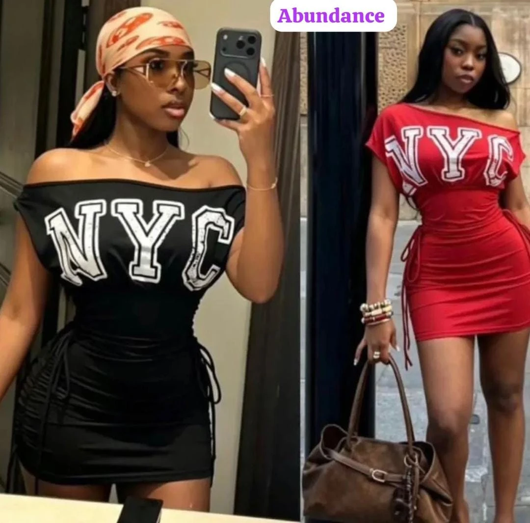 Women's NYC Off-Shoulder Ruched Mini Dress