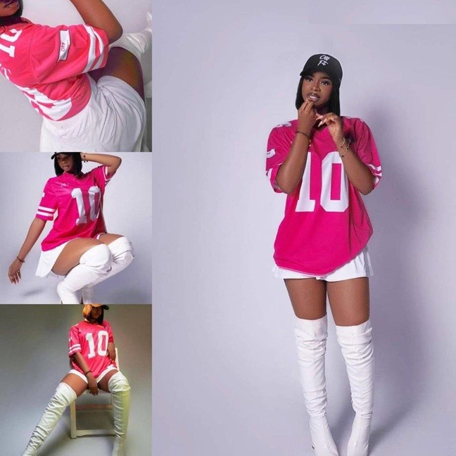 Pink Oversized Sports Jersey Top