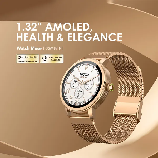 Oraimo Watch Muse 1.32” AMOLED IP68 Smart Watch
