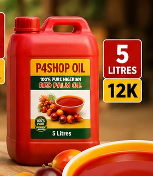P4SHOP Oil is 95% pure Nigerian red palm oil