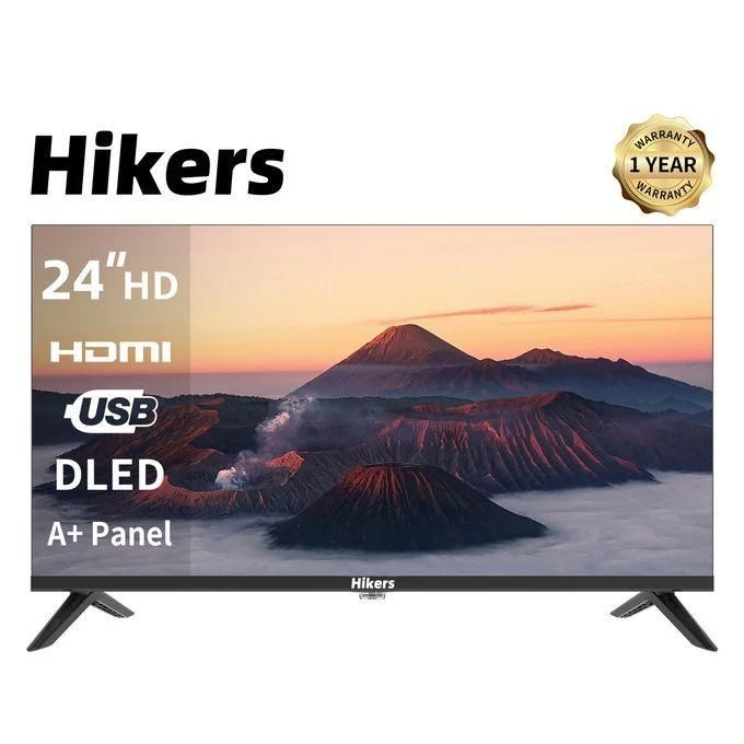 Hikers 24” HD Digital LED TV - Black, 1YR WRTY