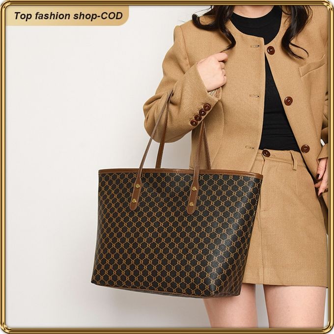 ASHION Elegant PU Leather Tote Bag For Women Durable Spacious Fashionable