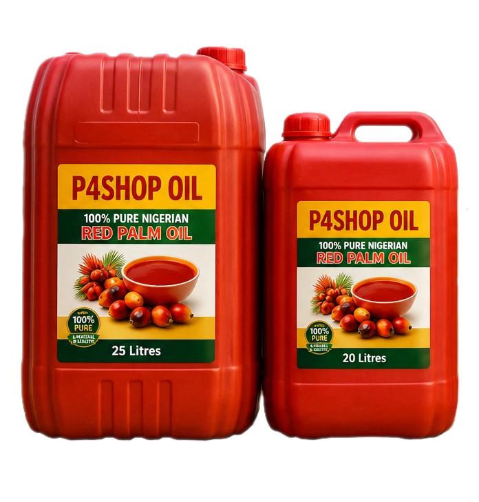 P4SHOP Oil is 95% pure Nigerian red palm oil
