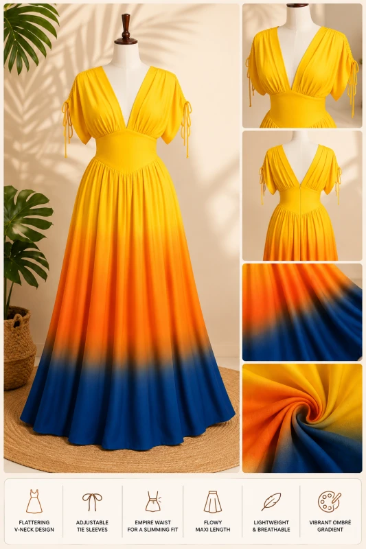 Women's Ombre Maxi Dress