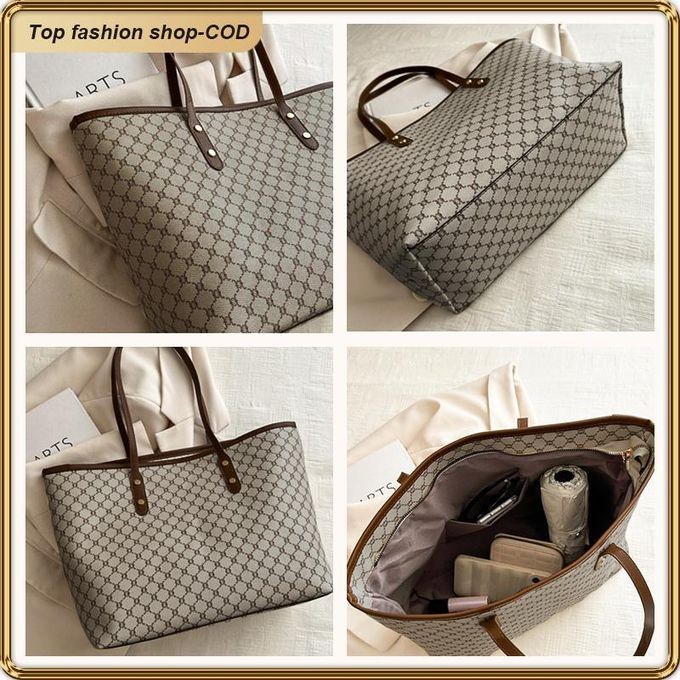 ASHION Chic PU Leather Tote Bag For Women Lightweight Durable Versatile