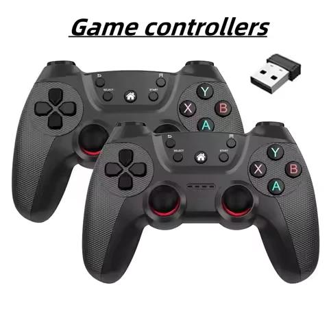 NEW Wireless Doubles Game Controller for Linux/Android Phone for Game Box Game Stick PC Smart TV Box 2.4G Gamepad Joystick