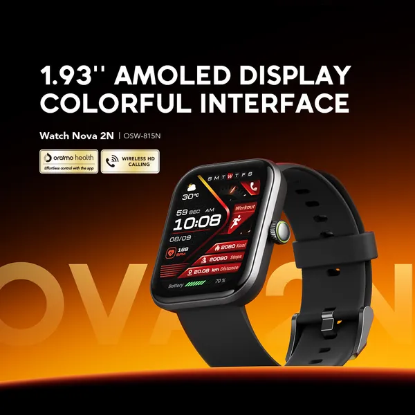 oraimo Watch Nova 2N 1.93'' AMOLED 33-Day Standby Smart Watch