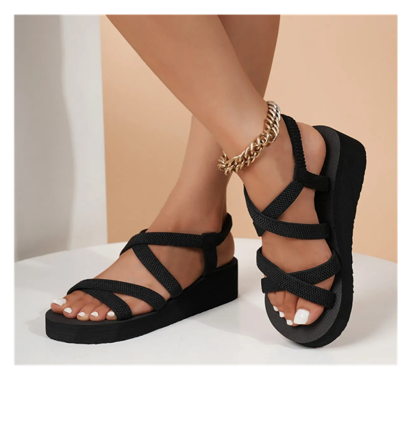 2026 New Summer Leisure Sandals For Women Flat Shoes Soft EVA Sole Light Weight Female Daily Walking Sandalias Street Footwear
